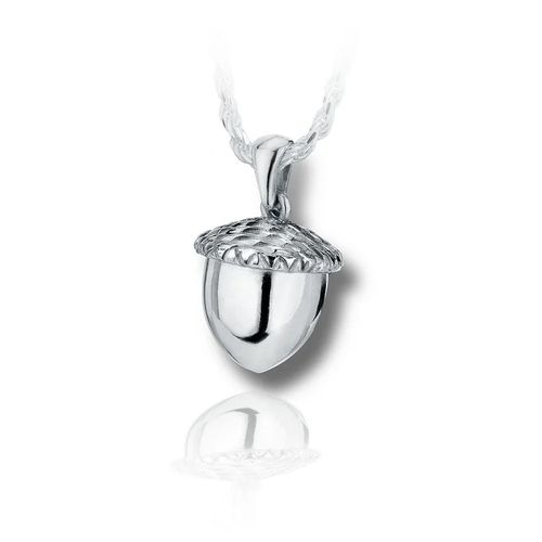 Pacific Urns Necklace For Ashes Acorn In Sterling Silver