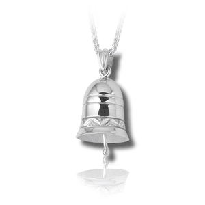 Pacific Urns Necklace For Ashes Angel's Bell 10K In Yellow Gold