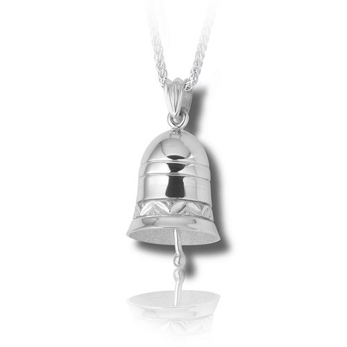 Pacific Urns Necklace For Ashes Angel's Bell In Sterling Silver