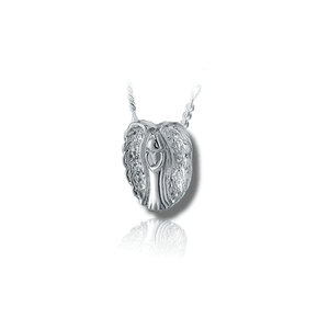 Pacific Urns Necklace For Ashes Angel Slider In Sterling Silver
