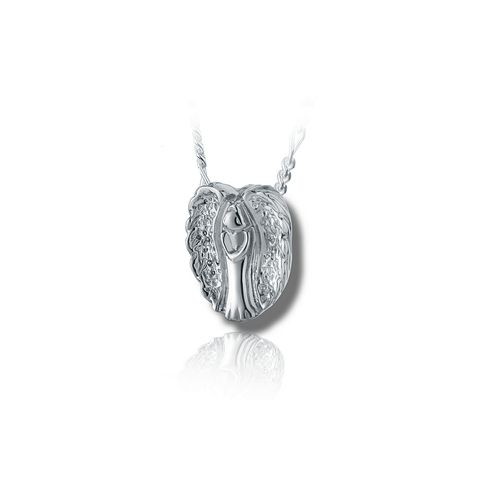 Pacific Urns Necklace For Ashes Angel Slider In Sterling Silver