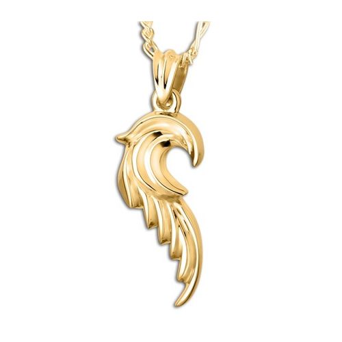 Pacific Urns Necklace For Ashes Angel Wing 10K In Yellow Gold