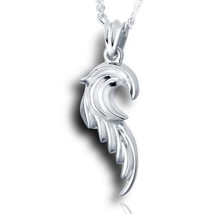 Pacific Urns Necklace For Ashes Angel Wing In Sterling Silver