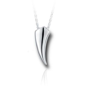Pacific Urns Necklace For Ashes Bear Claw In Sterling Silver