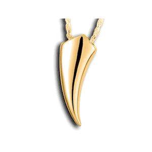 Pacific Urns Necklace For Ashes Bear Claw 14K In Yellow Gold