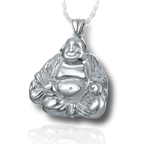 Pacific Urns Necklace For Ashes Buddha 14K In Yellow Gold