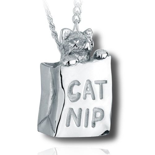 Pacific Urns Pet Cremation Necklace Catnip Kitty