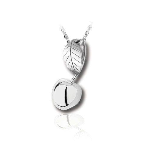 Pacific Urns Necklace For Ashes Cherry 14K In Yellow Gold