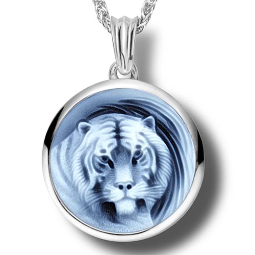 Pacific Urns Cremation Necklace Tiger Cameo