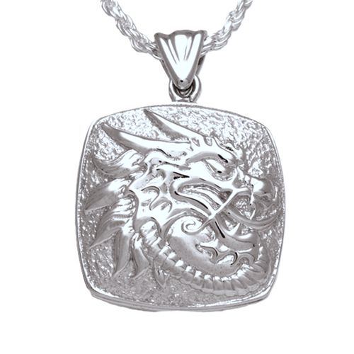 Pacific Urns Necklace For Ashes Dragon Cushion 10K In Yellow Gold