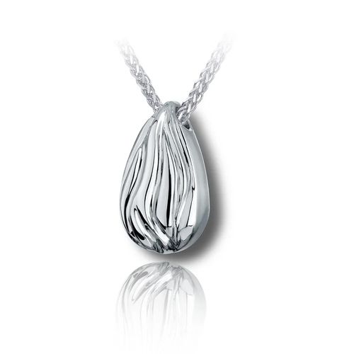 Pacific Urns Necklace For Ashes Dune Tear In Sterling Silver