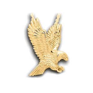 Pacific Urns Necklace For Ashes Eagle 10K In Yellow Gold