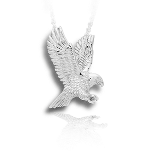 Pacific Urns Necklace For Ashes Eagle In Sterling Silver