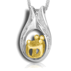 Pacific Urns Jewelry For Ashes Family Pendant 2+2 2 Tone