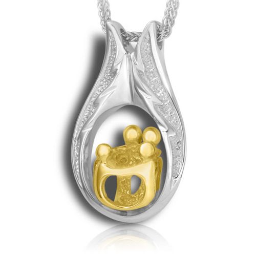 Pacific Urns Jewelry For Ashes Family Pendant 2+2 2 Tone