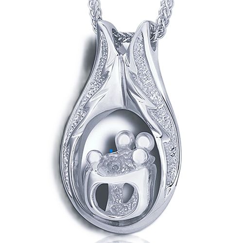 Pacific Urns Jewelry For Ashes Family Pendant 2+2 SS
