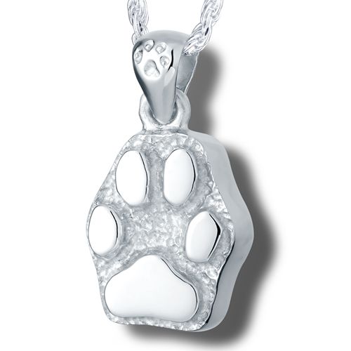 Pacific Urns Pet Cremation Necklace Flat Paw Print