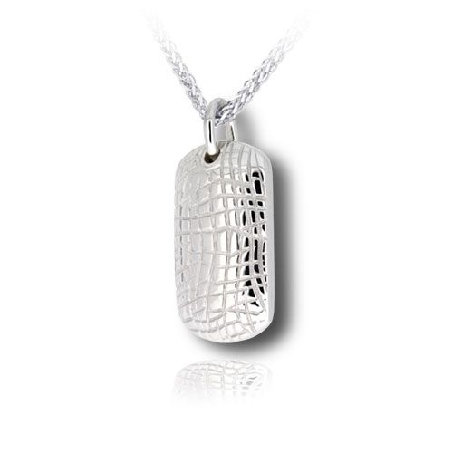 Pacific Urns Necklace For Ashes Gator Skin 14K In Yellow Gold
