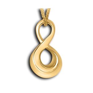 Pacific Urns Necklace For Ashes Infinity 10K In Yellow Gold