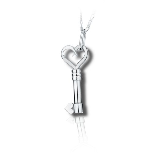 Pacific Urns Necklace For Ashes Key In Sterling Silver