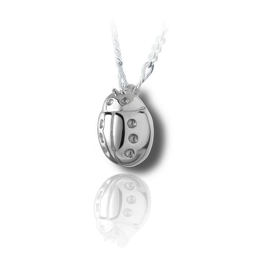 Pacific Urns Necklace For Ashes Lady Bug In Sterling Silver