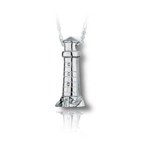 Pacific Urns Necklace For Ashes Lighthouse In Sterling Silver