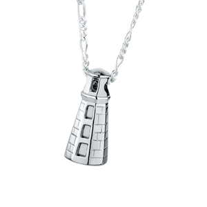 Pacific Urns Necklace For Ashes Maine Lighthouse In Sterling Silver
