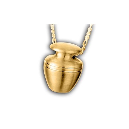 Pacific Urns Necklace For Ashes Mini Mantel 14K In Yellow Gold