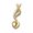 Pacific Urns Necklace For Ashes Angel Wing W/ Heart 10K In Yellow Gold