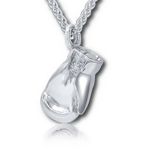 Pacific Urns Necklace For Ashes Boxing Glove In Sterling Silver