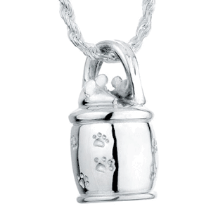 Pacific Urns Necklace For Ashes Cat Cookie Jar 14K In Yellow Gold