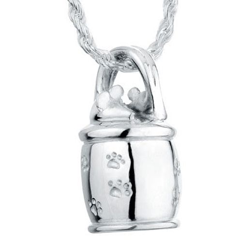 Pacific Urns Necklace For Ashes Cat Cookie Jar 14K In Yellow Gold