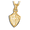 Pacific Urns Necklace For Ashes Crusader Shield 10K In Yellow Gold