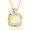 Pacific Urns Necklace For Ashes Cubic Cushion 10K In Yellow Gold