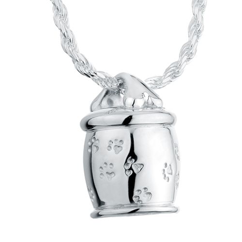 Pacific Urns Necklace For Ashes Dog Cookie Jar 14K In Yellow Gold