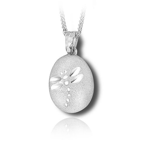 Pacific Urns Necklace For Ashes Dragonfly Fossil 14K In Yellow Gold