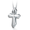 Pacific Urns Necklace For Ashes Edged Cross In Sterling Silver