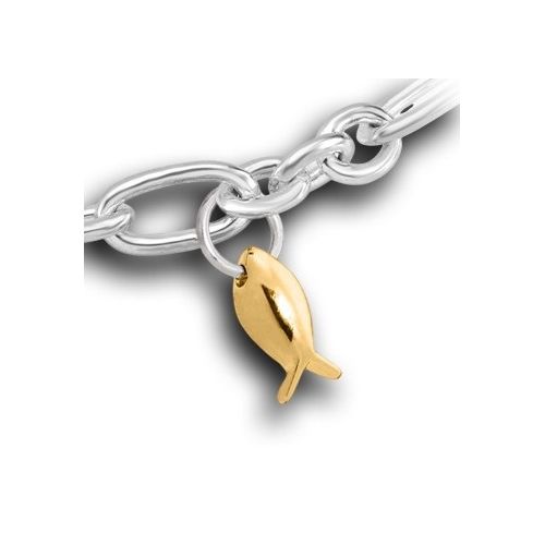Pacific Urns Necklace For Ashes Fish Charm 14K In Yellow Gold