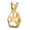 Pacific Urns Necklace For Ashes Flat Paw Print 14K In Yellow Gold