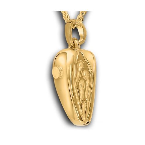 Pacific Urns Necklace For Ashes Free Rider Tank 14K In Yellow Gold