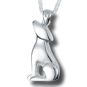 Pacific Urns Necklace For Ashes Good Puppy 14K In Yellow Gold
