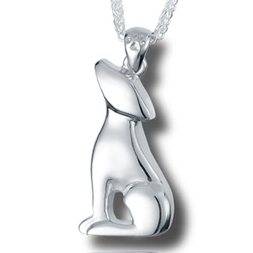 Pacific Urns Necklace For Ashes Good Puppy 14K In Yellow Gold