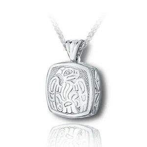 Pacific Urns Necklace For Ashes Haida Eagle In Sterling Silver