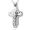 Pacific Urns Necklace For Ashes Hammered Cross 14K In Yellow Gold
