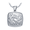 Pacific Urns Necklace For Ashes Heron Cushion In Sterling Silver