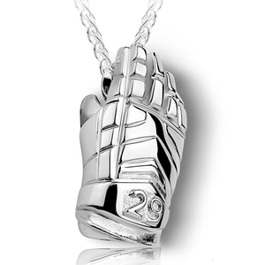 Pacific Urns Necklace For Ashes Hockey Glove 14K In Yellow Gold