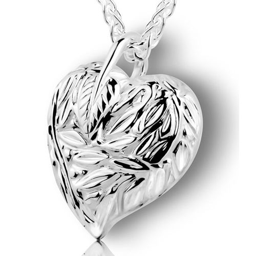 Pacific Urns Necklace For Ashes Leaves And Berries In Sterling Silver - 10203-SS