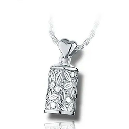 Pacific Urns Necklace For Ashes Leaves And Berries In Sterling Silver - 10704-SS