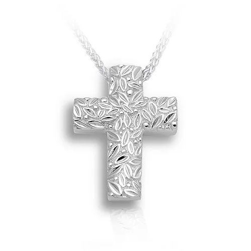 Pacific Urns Necklace For Ashes Leaves & Berries In Sterling Silver