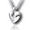 Pacific Urns Necklace For Ashes Modern Heart In Sterling Silver
